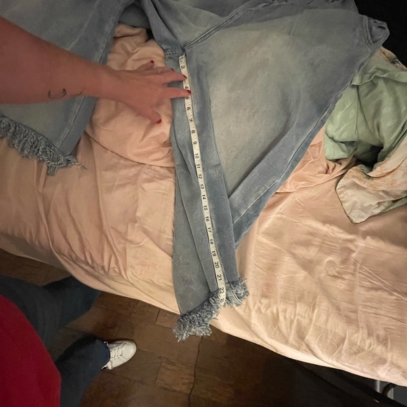 Light Blue Denim/Raw Hem Overalls Sz:16 - Picture 7 of 8